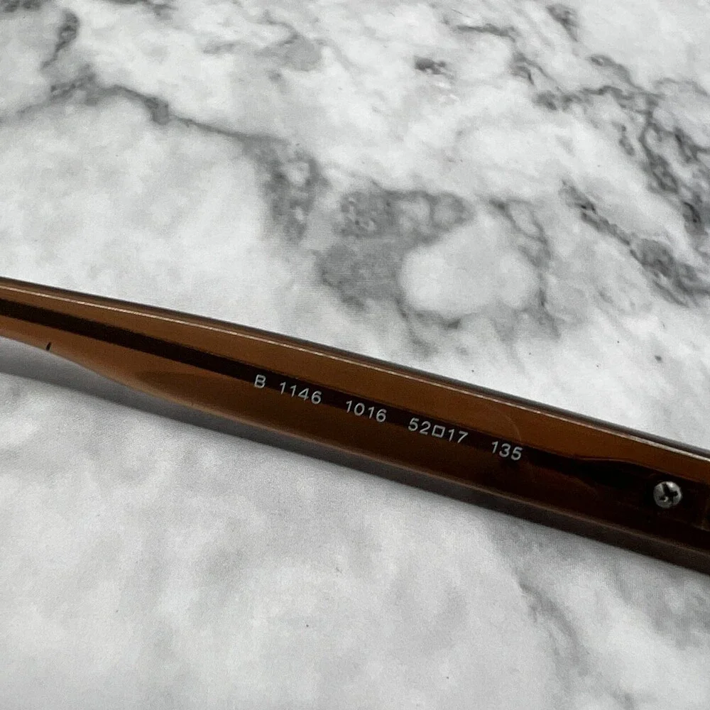 Burberry Eyeglasses B 1146 1016 Brown Half Rim Frame Italy 52[]17 135 - Picture 8 of 10